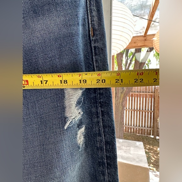 Banana Republic Medium Wash Blue Boyfriend Roby Paint Splatter Jeans Premium 30 - Picture 14 of 16